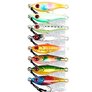 Fishing Jig Lure 7g/10g/20g/30g เหยื่อตกปลาทะเลลึก Slow Jigging เหยื่อปลอมพร้อมตะขอปลาคู่ช้า Clamp