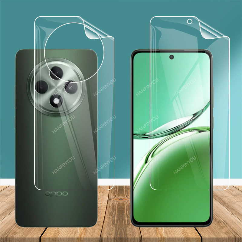 Ultra Thin Hydrogel ฟิล์มสําหรับ Oppo Reno12 F Reno12F Reno 12F 12 F FS 5G 4G Clear Soft TPU ด้านหน้าด้านหลังคลุมทั้งหมดฟิล์มป้องกันหน้าจอ