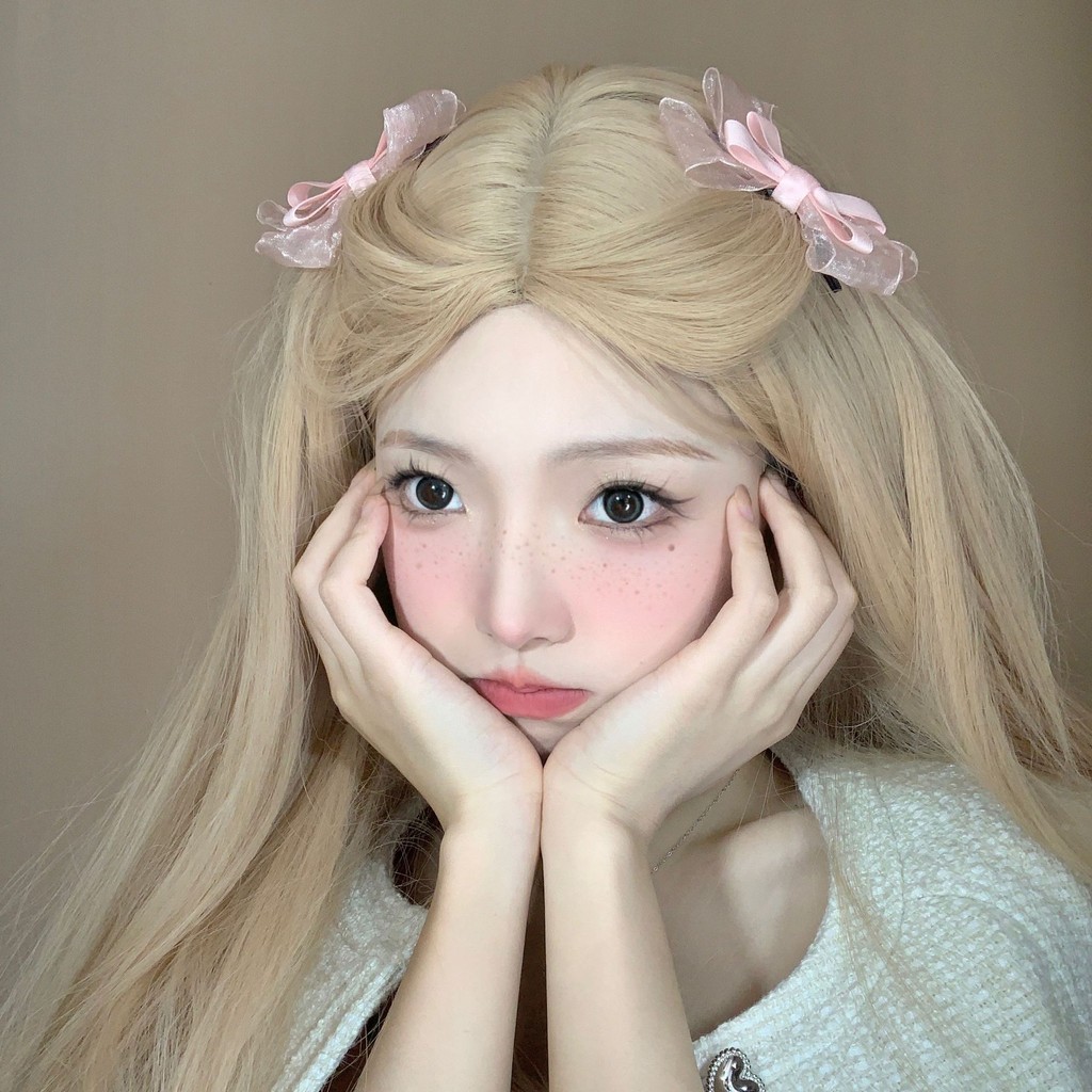 Sweetheart Cream กิ๊บติดผมโบว์สีชมพู คลิปหน้าม้า คลิปคู่