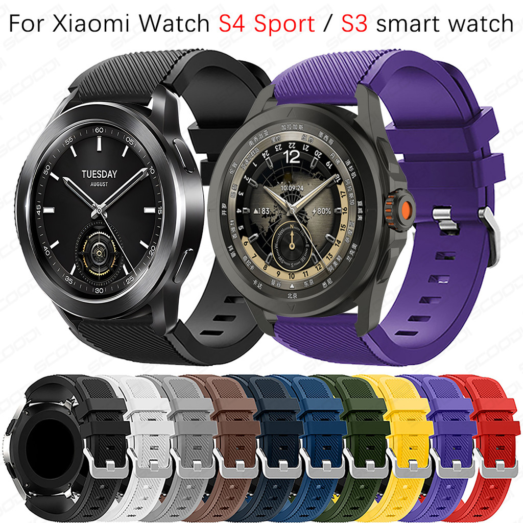 สายนาฬิกาซิลิโคนทดแทนสําหรับ Xiaomi Watch S4 Sport / S3 / S2 / S1 Active / S1 Pro / Color 2 Sport Sm