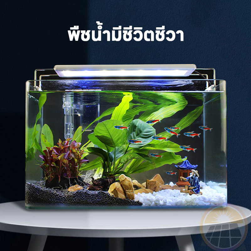 ราคาถูก โปรหนักมาก โคมไฟตู้ปลาLEDรุ่น40-60CM ปรับแสงไฟได้3แบบ/หลายสีLEDกันน้ำและละอองน้ำได้ขนาด8-24นิ้ว