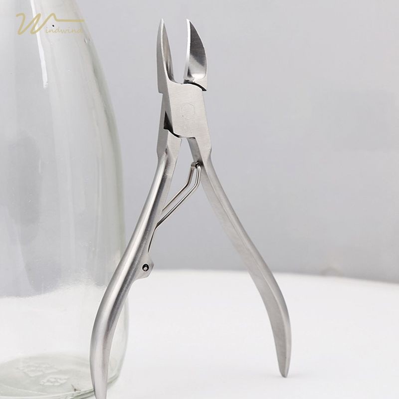 Windind เล็บ CuticleNippers สแตนเลส Cuticle ปัตตาเลี่ยน ที่จัดการมาอย่างยาวนาน-ww