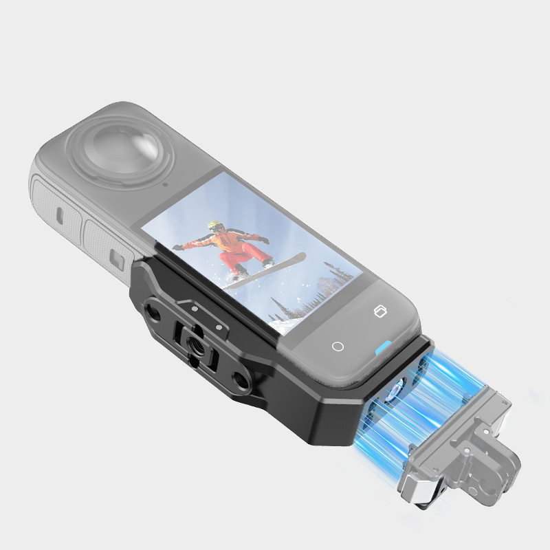 BGNING เข้ากันได้กับกล้อง Insta360 X3/X4/X5 แม่เหล็ก Quick Release วงเล็บรูปตัว L พร้อมรูเกลียว 1/4