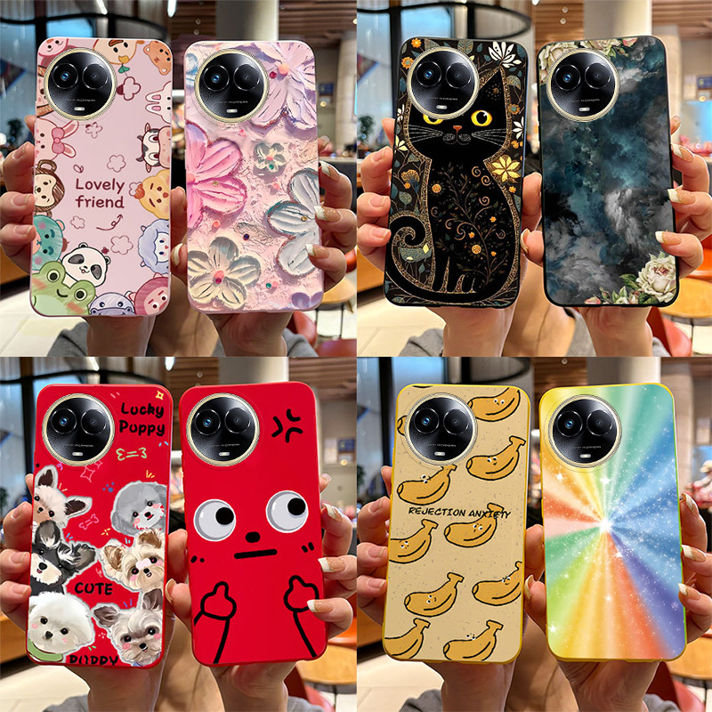 สําหรับrealme 11 5G 11X RMX3785 กรณีCandyซิลิโคนอ่อนนุ่มน่ารักการ์ตูนรูปแบบ 2023 เปลือกสําหรับRealme 11X Realme11 5G RMX3780 ปลอก