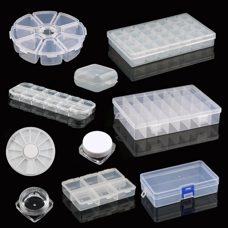 กล่องเก็บ Rhinestones พลาสติกกล่องเก็บสําหรับเครื่องประดับเพชรเย็บปักถักร้อยหัตถกรรมลูกปัดเครื่องมือเก็บยา
