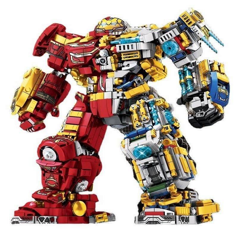 Iron Man Anti-Hulk Armor Compatible Lego Mech Building Blocks Model Marvel Transformers Toy Boy Assembly E1iD