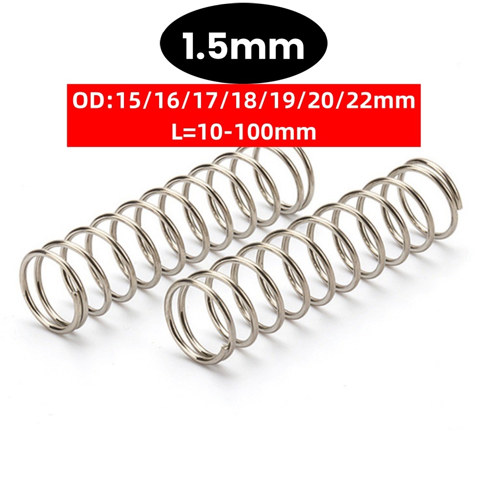 [YMH-T17-y] สปริงกด-สปริงดัน สปริงอัด สปริงดันทั่วไป แตนเลส 304 /Compression Spring d1.5mm * OD15-22mm * L10-100mm