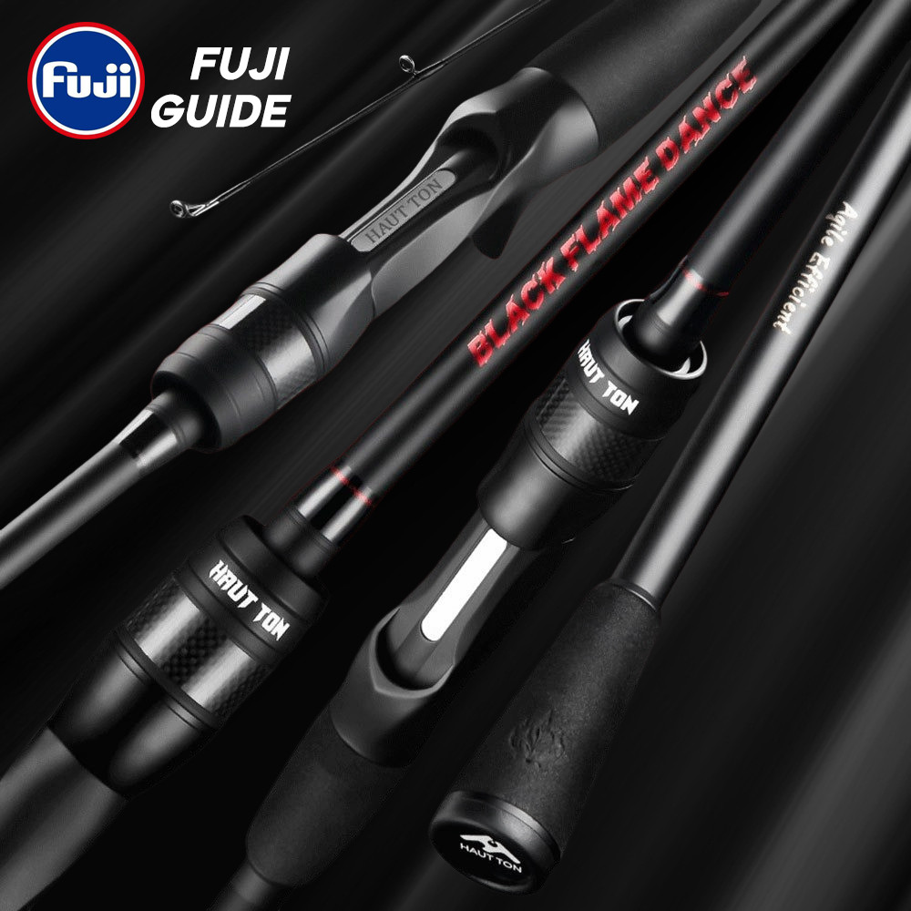Fuji Guide 1.68 M/1.8 M/1.98 M/2.1 M Allwaters Fishing Rod UL & ML & M Solid Carbon Spinning Rod Bai