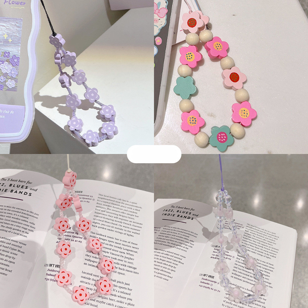 ขนาดเล็กสดสีสันรักโซ่เคสโทรศัพท์แขวนโซ่แบบพกพาสายรัดข้อมือเชือกแบบพกพา