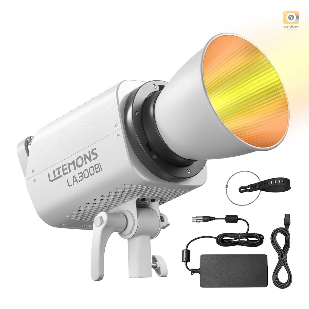 Godox Litemons LA300Bi สตูดิโอ Bi-Color LED Video Light 330W การถ่ายภาพโคมไฟ 2800-6500K CRI95 + Bowe