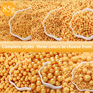 85ก น้ําตาลลูกปัดตกแต่งเค้กทองเงินสีขาวน้ําตาลถั่วไอศครีมขนม…