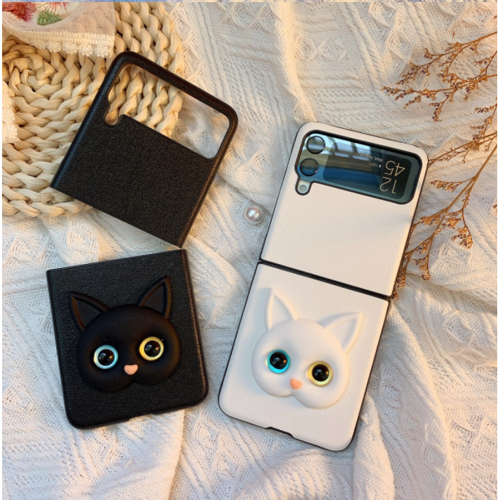 Luken น่ารักการ์ตูนหมีนักบินอวกาศ Diy Cat Cherry หนังสําหรับ Samsung Galaxy Z FLIP 6 Z FLIP 5 กรณี Z