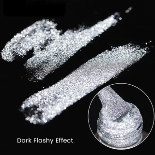 【Local】UR SUGAR ยาทาเล็บเจลสะท้อนแสงประกายเงินเงา UV Gel กึ่งถาวร Soak Off UV Gel 15ml