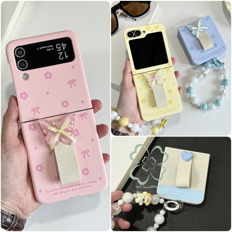 Slim Candy Color Hard PC Flip Case Samsung Galaxy Z Flip 6 Z Flip 5 Z Flip 4 Z Flip 3 Casing with PU