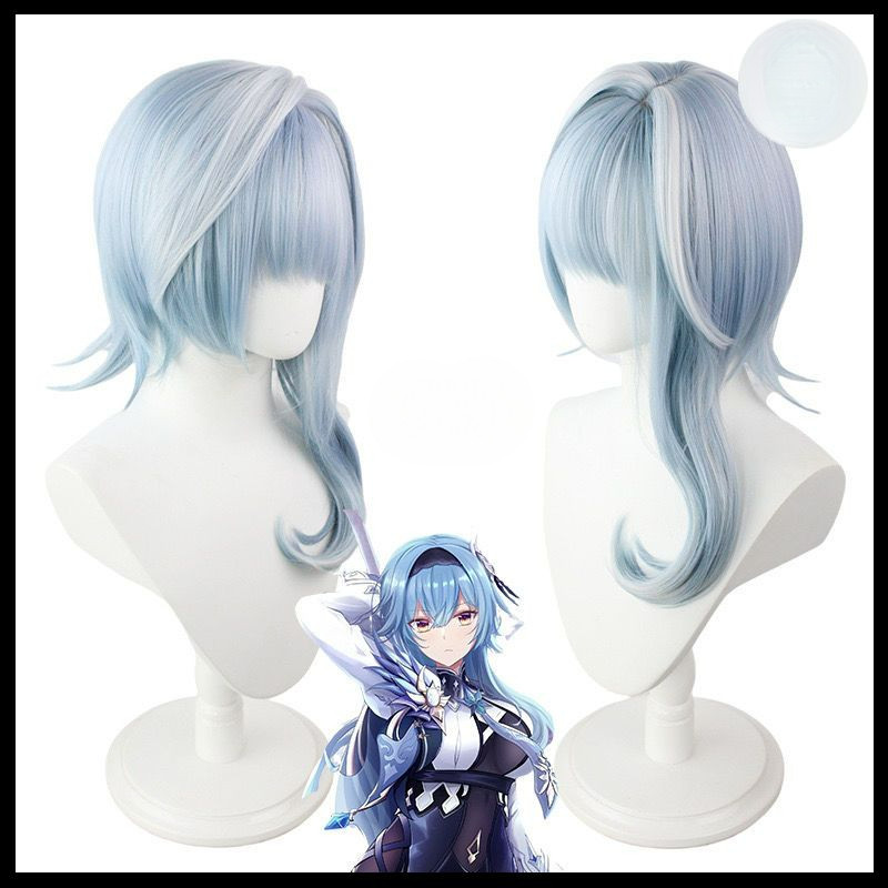 🍀Genshin Impact Eula Cosplay anime wig