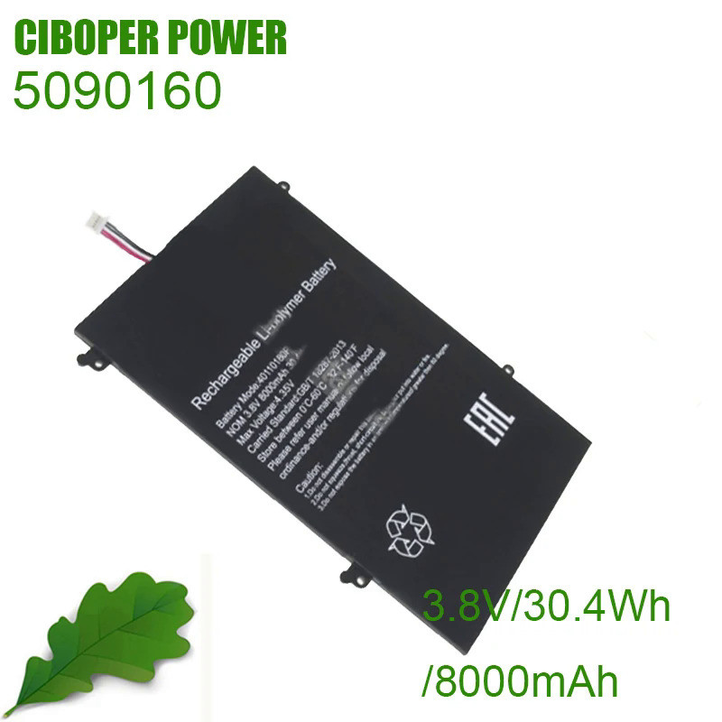 CP New Laptop Battery 5090160 3.8V/8000mAh/30.4Wh For  For THOMSON 5090160,3ICP5/90/160,NEO 14A-4WH6