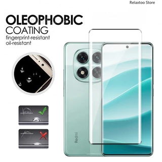 2in1 3D โค้ง กระจกนิรภัย สําหรับ Xiaomi Redmi Note14/Note15 Pro/Plus/Pro+ 4G/5G ป้องกันเลนส์กล้อง ด้านหลัง ฟิล์มแก้ว