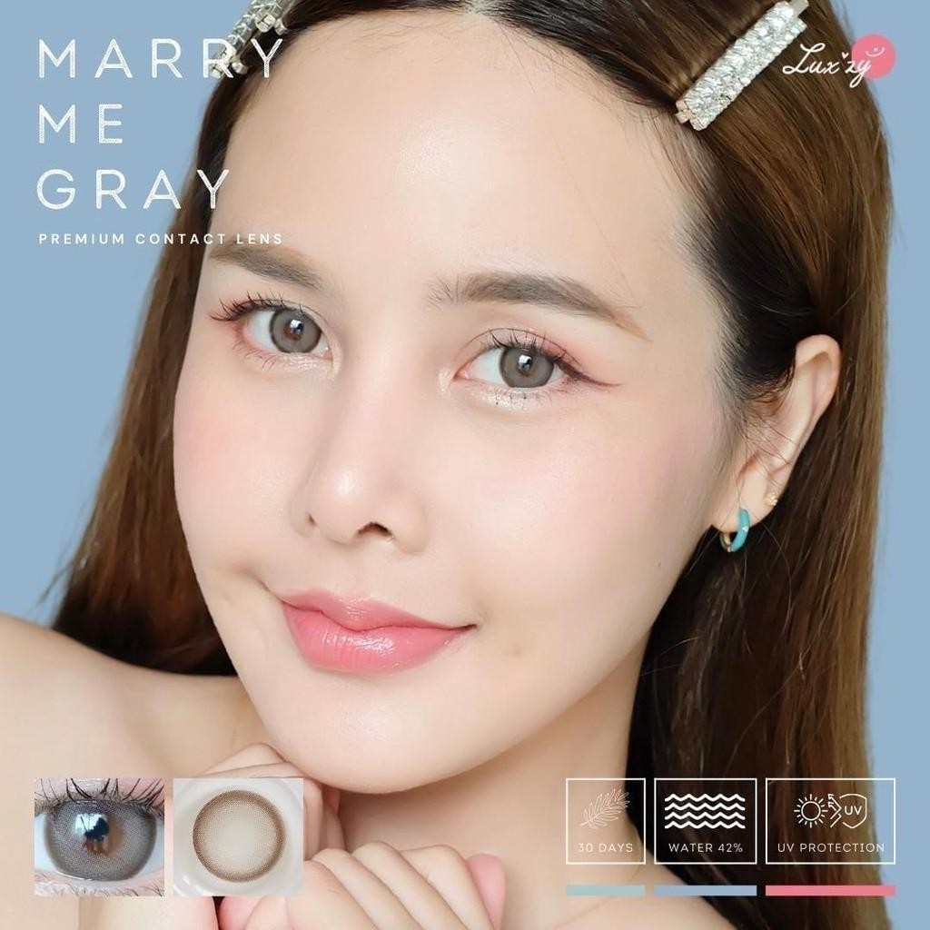 คอนแทคเลนส์[กลาง] Marry Me Brown / Gray (Luxzylens) ☁️ มี อย.ไทย - รูปที่ 3