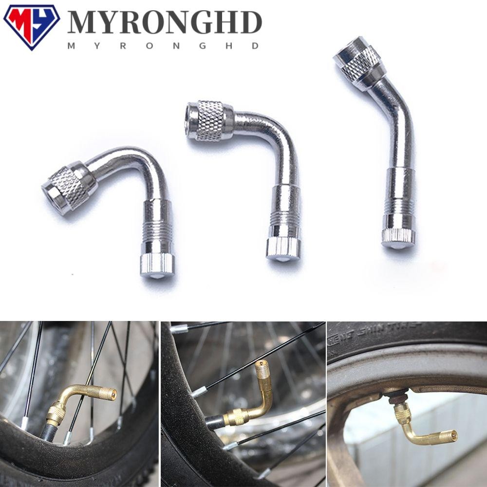 Myronghd Inflatable หัวฉีด Extension, Multi-Function Silver Valve Stem Extenders, คุณภาพสูง 45 90 135 องศามุม Bent ยางวาล์ว Extender รถ