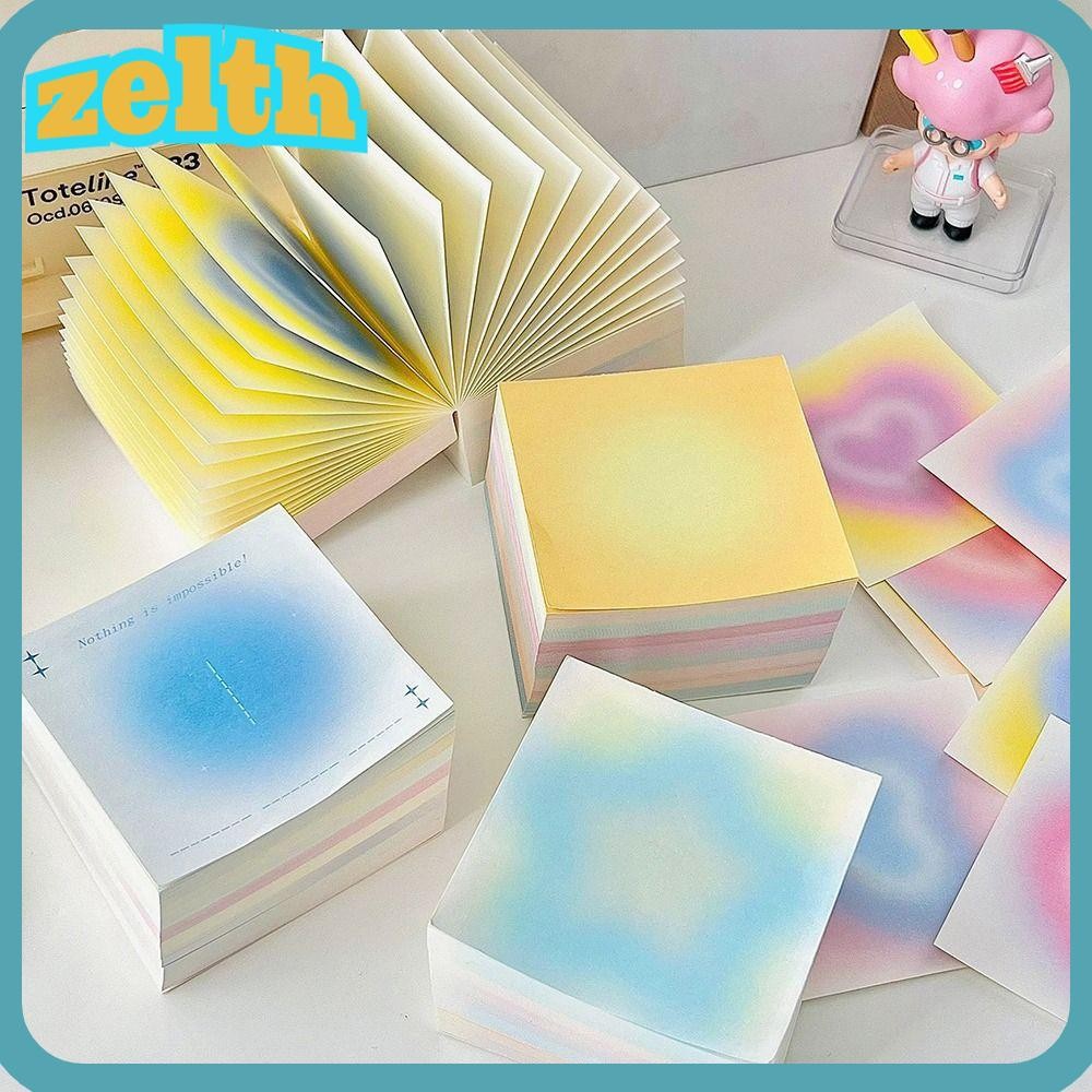Zelth 400แผ่นบันทึกSheets, กระดาษโน้ตแบบฉีกได้, คุณภาพสูง Dusk Sun Halo Non-Sticky ข้อความบันทึกนักเรียน