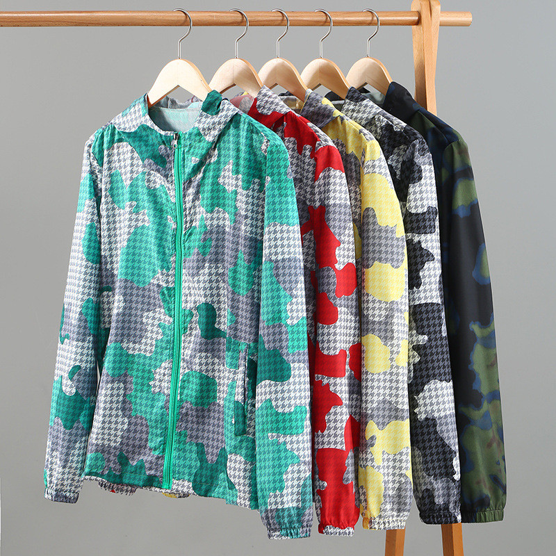เสื้อแจ็กเก็ตสูทกันแดด ป้องกันรังสียูวี ลายพราง ขนาดใหญ่ เหมาะกับใส่ตกปลากลางแจ้ง สําหรับผู้ชาย และผู้หญิง