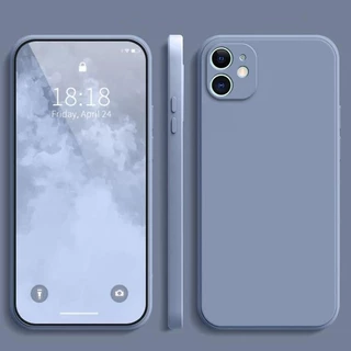 เคส iPhone 11 สีทึบ iPhone 12 เคสซิลิโคนป้องกันการตกสีธรรมดาเรียบง่าย YT