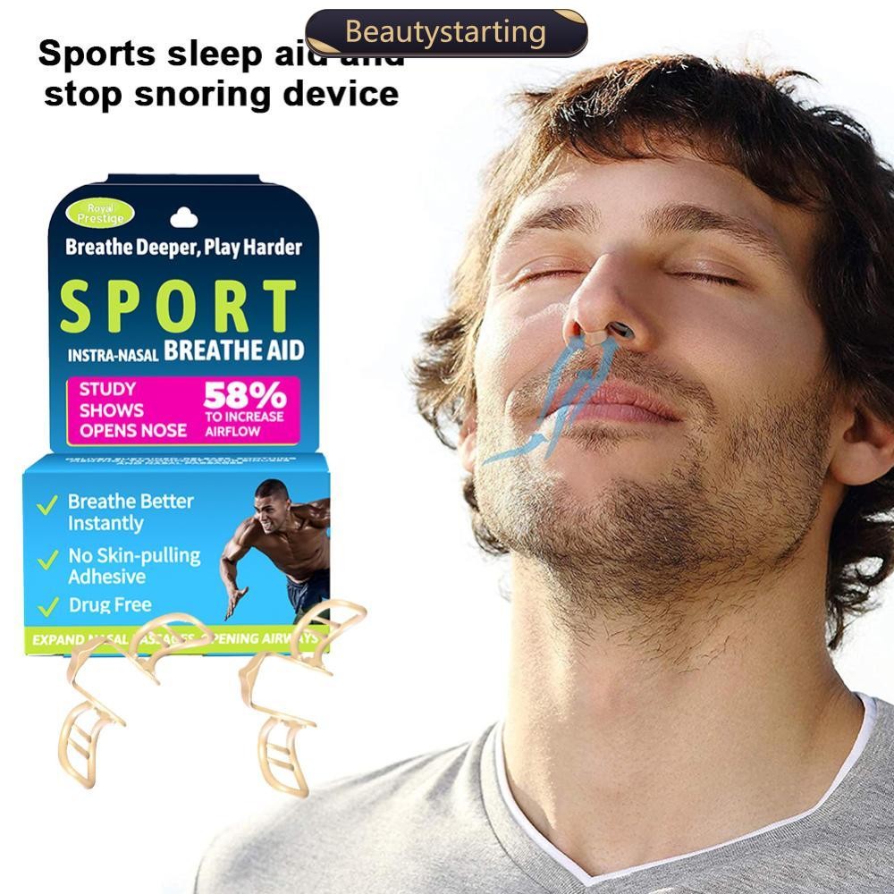 Beautystarting ประเภทกีฬา Sleep Aid โพรงจมูกขยาย Anti Snoring อุปกรณ์ Anti Snoring เพิ่มการหายใจ Air Circulation Anti Snoring อุปกรณ์ C8G1