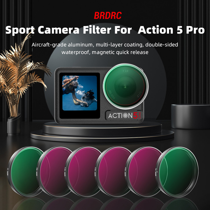 สําหรับ DJI ACTION 3/4/5 Pro แพคเกจกรอง UV กระจกป้องกัน CPL Polarizer ND Dimming อุปกรณ์เสริม