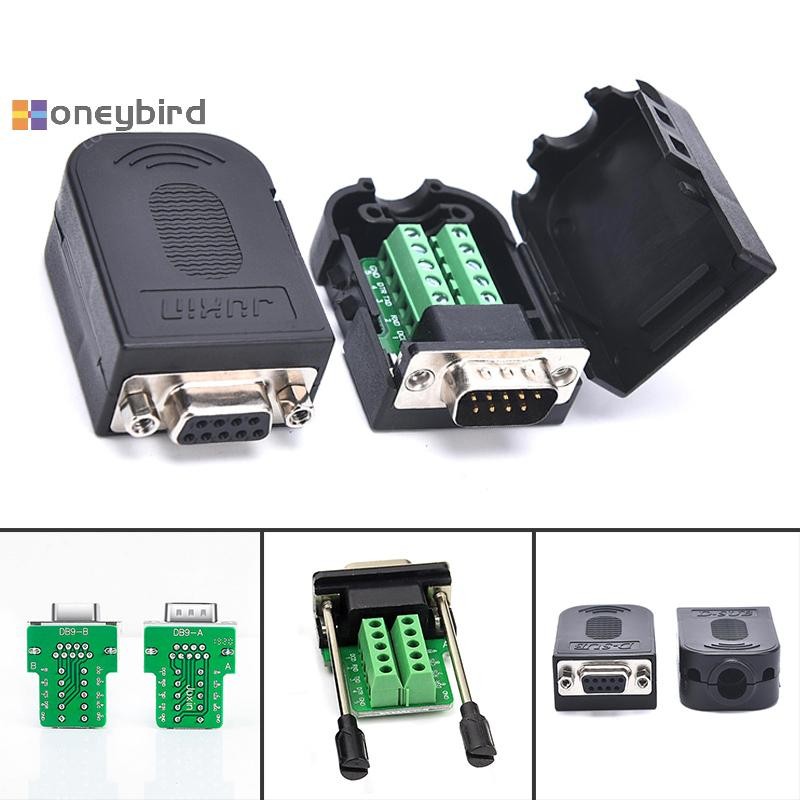 Honeybird DB9 Connector RS232 ชายหญิง 9 Pin RS485 Breakout Terminals COM Connectors Nice