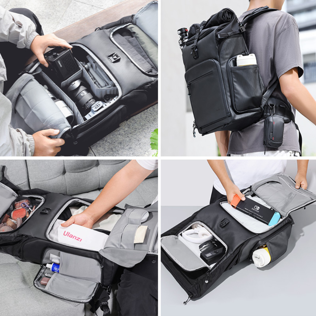 Ulanzi BT01 Camera Backpack กระเป๋ากล้องสะพายหลัง 32L สำหรับ DSLR Mirrorless เลนส์กล้อง อุปกรณ์เสริม