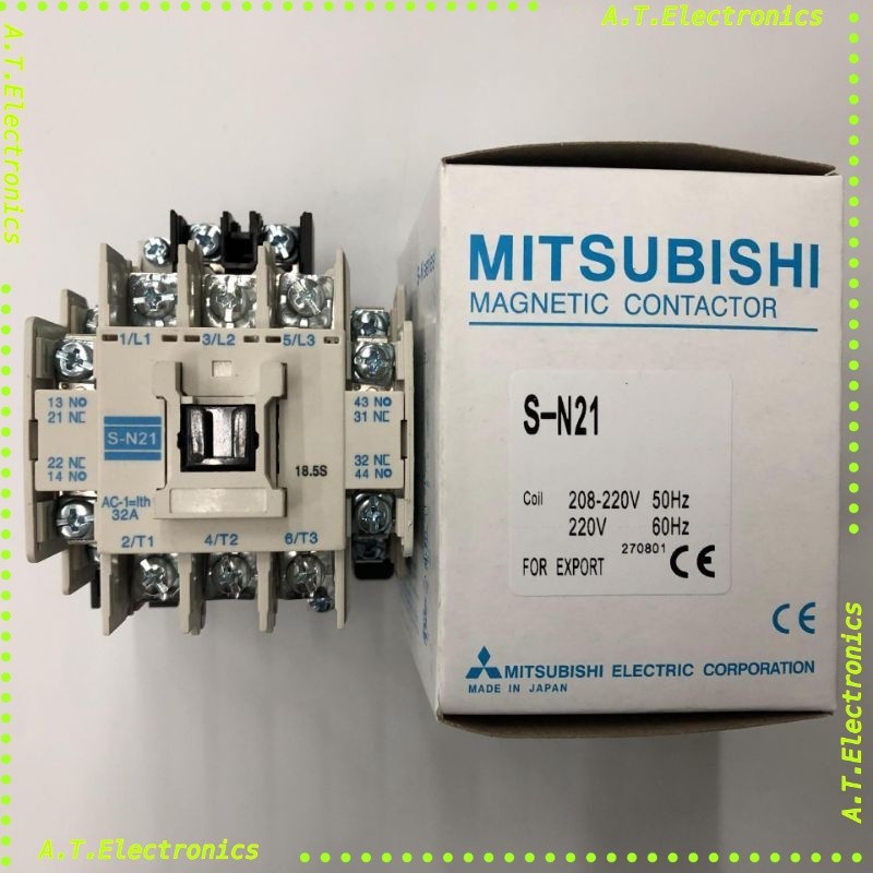 ของใหม่ งานแท้  Mitsubishi S-N21 SN21 24vac24vac 48vac 220vac 380vac รับประกันนาน7 วันสินค้า​พร้อม​ส่ง​