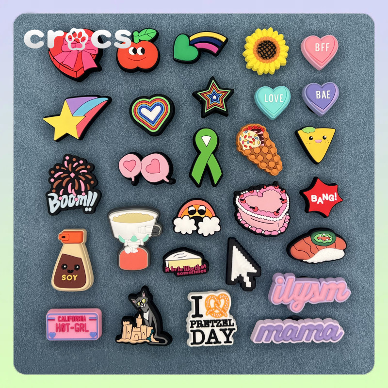 jibbitz crocs Rainbow love crocs jibbitz DIY jibbitz crocs เกาหลี jibbitz crocs ของแทั