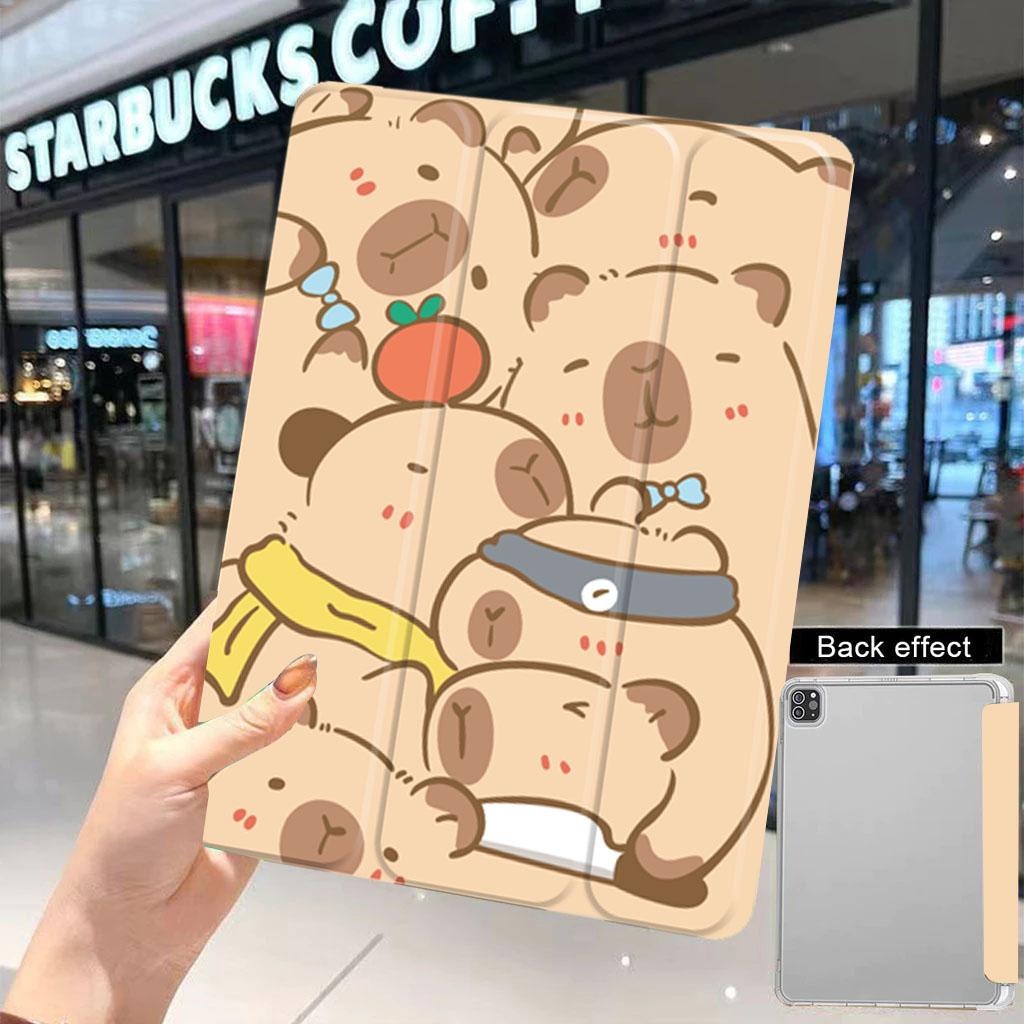 เคสสำหรับไอแพด หลังใสขุ่น มีช่องปากกา gen5/6 gen7/8/9 Air4/5 10.9 pro11 gen10 Air6 mini4/5/6/7 เคสไอแพด apple ipad a16