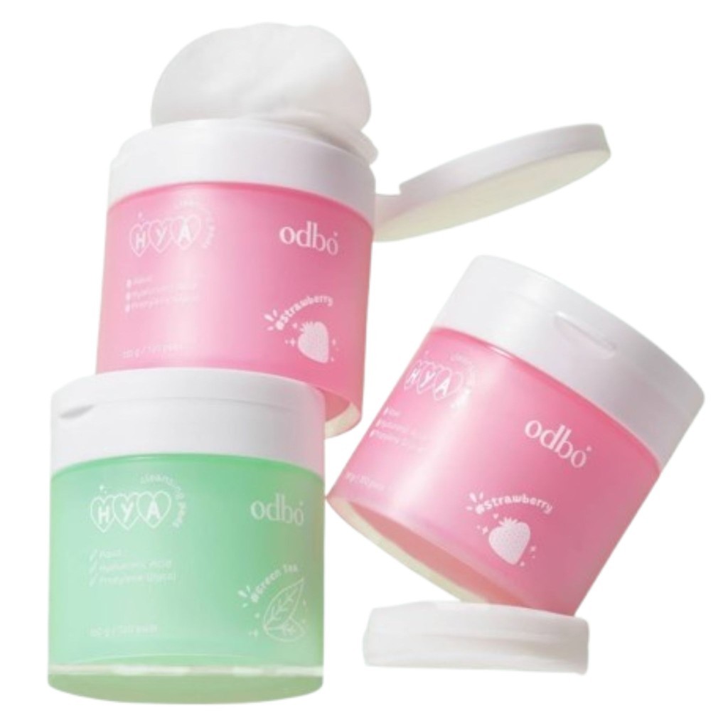 ♦️ของแท้·ส่งด่วน·ถูก♦️Odbo Hya Cleansing Pads #ODR03 โอดีบีโอ ไฮยา คลีนซิ่ง แพด แผ่นทำความสะอาดผิวหน้า x 1 ชิ้น dayse