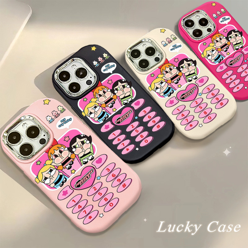 การ์ตูนโทรศัพท์สาวรูปแบบเคสโทรศัพท์เข้ากันได้สําหรับ ไอโฟน 15 14 13 12 16 มือโปร สูงสุด เอ็กซ์อาร์ X/XS สูงสุด 7 8 บวกความงามสูงมูลค่าน่ารักป้องกันการตกซิลิโคนอ่อนนุ่มกร