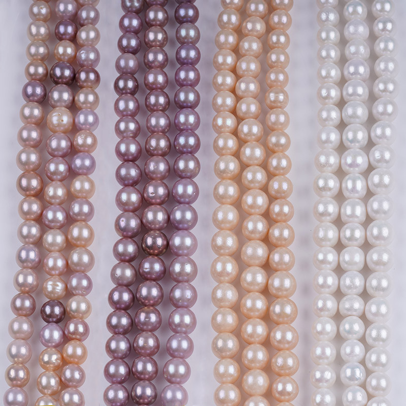 10-14 มม.สีธรรมชาติทรงกลมมรกตเอดิสันน้ําจืดแท้สําหรับทําเครื่องประดับ