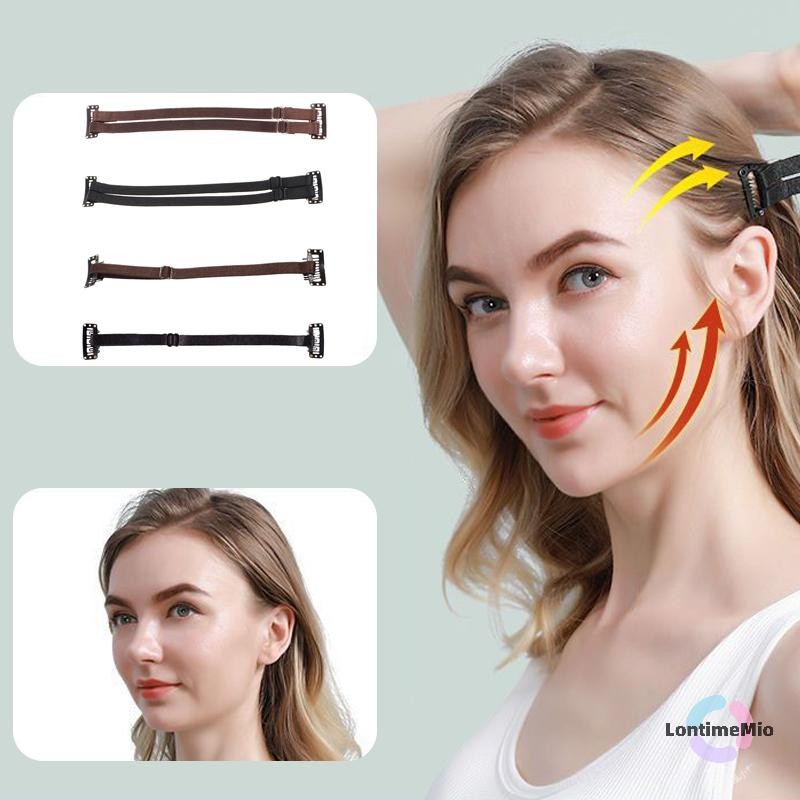 Lontimemio] Facial Lifg Strap Instant Face Lift Band Adjustable Elastic Band With Hair Clip For Face กระชับตาริ้วรอยลบวงใหม่
