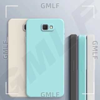Cod เคสโทรศัพท์สําหรับ Samsung Galaxy J7 Prime J7 2017 J6 J4 Plus ซิลิโคนเหลวขอบตรงสีลูกกวาดซิลิโคน TPU ฝาหลัง