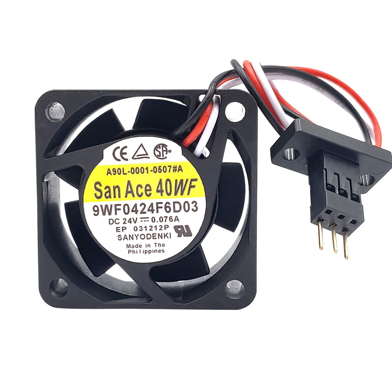Sanyo 9WF0424F6D03 A90L-0001-0507 A 4020 พัดลมพร้อมปลั๊ก Naco สามพิน