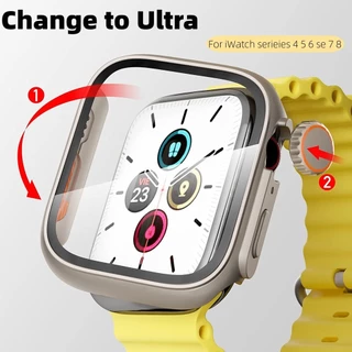 กระจกนิรภัย PC กรณี for Apple Watch SE 3 2 49mm 40mm Series 11 10 9 8 7 Se 6 5 4 3 2 1 IWatch 41mm 44mm 45mm 46mm