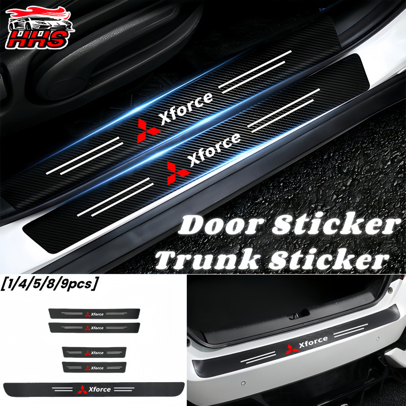 Mitsubishi Xforce คาร์บอนไฟเบอร์ กันรอยประตูรถยนต์ แผ่นกันรอยประตูรถยน สติกเกอร์ท้ายรถ กันรอยท้ายรถ