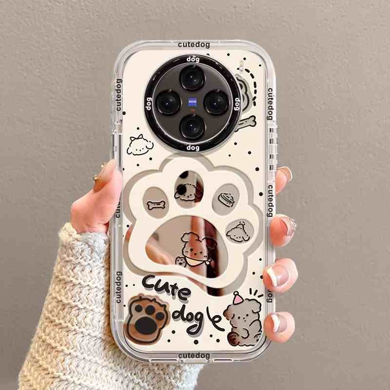 สําหรับ VIVO x200 Pro X100 ultra X90 X80 X70 เคสโทรศัพท์สุนัข Claw กระจกถุงลมนิรภัยกรณีป้องกันกรณี ราคา ถูกที่สุด ดีลบีเคเค แกลเลอรีภาพที่ 2