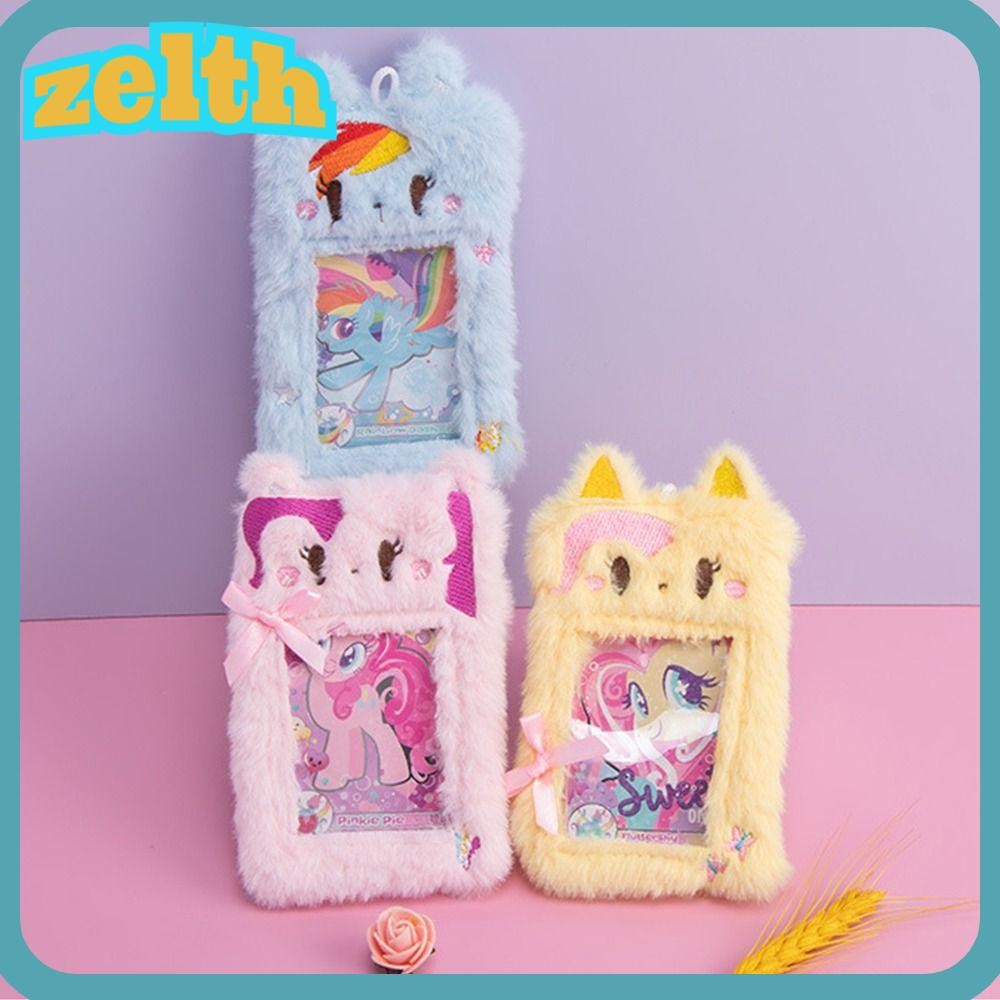 Zelth ซองใส่บัตรตุ๊กตา,รูปสัตว์ MyLittle Pony Photocard ,คุณภาพสูงแบบพกพาทนทานมัลติฟังก์ชั่ผู้ถือบัตรภาพสําหรับนักเรียน