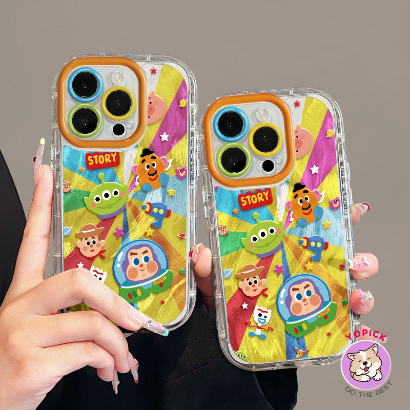 บล็อกที่มีสีสันตุ๊กตาน่ารักเคสโทรศัพท์iphone 16 15 14 13 12Pro Max 11 XR XS Max 7 8 Plus SE2020 สร้อยข้อมือการ์ตูนฝาครอบโทรศัพท์สําหรับiPhone 16Pro 16Plus Soft Case NYS