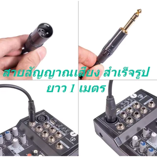 ✅ สายต่อ XLR ตัวผู้เป็น TRS 6.35mm สายสัญญาณเสียง ไมโครโฟน ยาว 1 เมตร | ต่อมิกเซอร์ เพาเวอร์แอมป์ มืออาชีพ
