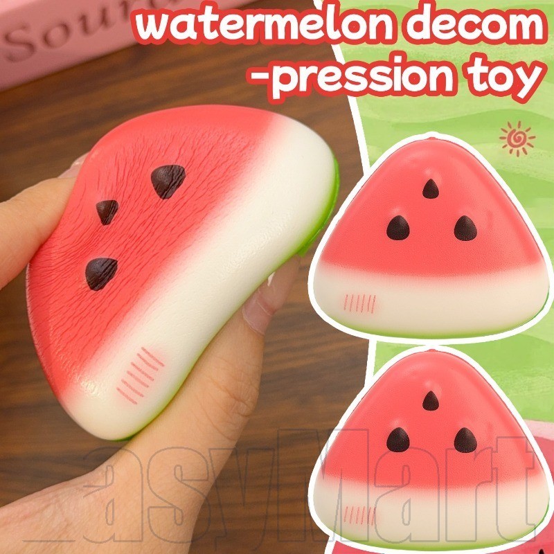 1-5ชิ้น ฟื้นตัวช้าแตงโมของเล่นบีบอัด | ลูกบอลความเครียด PU Squishy Stress Ball คุณภาพสูง ดีไซน์ผลไม้น่ารักเพื่อบรรเทาอาการปวดความวิตกกังวลและเล่นทางประสาทสัมผัส