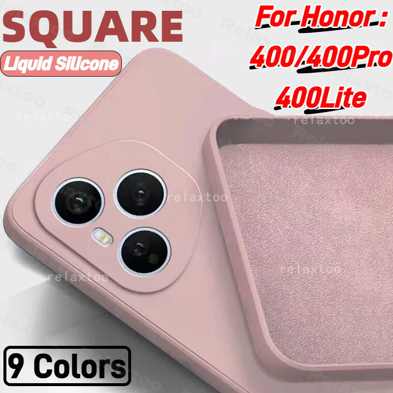 ตารางปลอกของเหลวสําหรับ Honor 400 Honor400 Pro Lite สมาร์ท 400Pro 400Smart 400Lite Honor400Pro 5G แฟชั่นซิลิโคนอ่อนนุ่มคู่เคสโทรศัพท์กันกระแทกกล้องปกป้องปกหลัง
