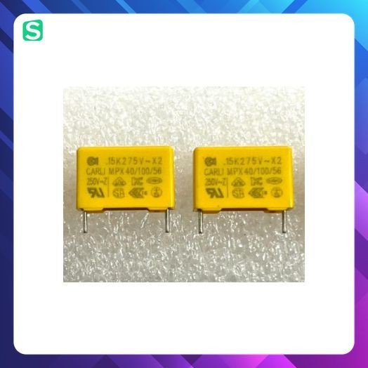 [10 ชิ้น] New CARLI 154 0.15 UF 275VAC X2 Box Capacitor (MPX 40 100 56)