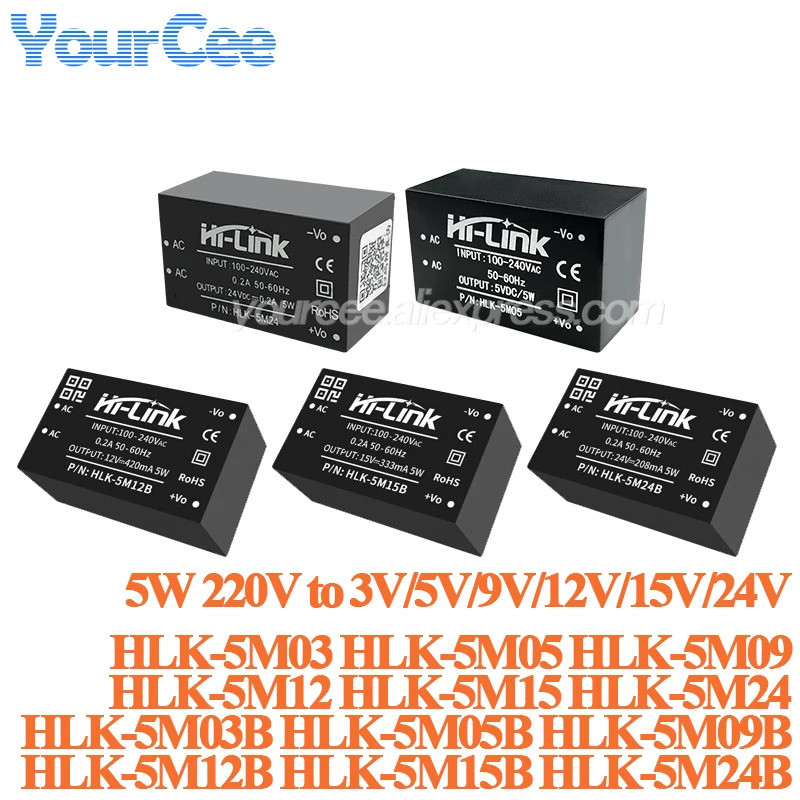 1-5PCS HLK-5M03 HLK-5M24B HLK-5M05 HLK-5M12 HLK-5M15B HLK-5M24 HLK-5M12B HLK-5M05B HLK-5M09 HLK-5M5M