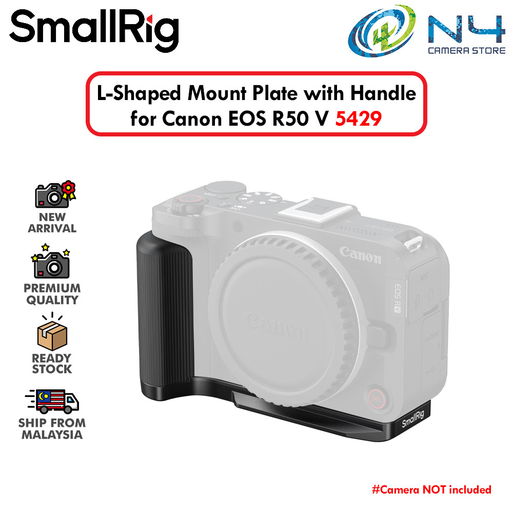 SmallRig L-Shaped Mount Plate พร้อมที่จับสําหรับ Canon EOS R50 V (สีดํา) [5429]